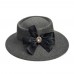 5658CM 's Fashion England Bucket Pork Pie Hat Wool Felt Bowknot Wide Brim   eb-13494444